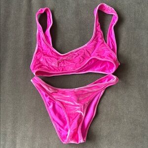 Triangl velvet Bikini Set